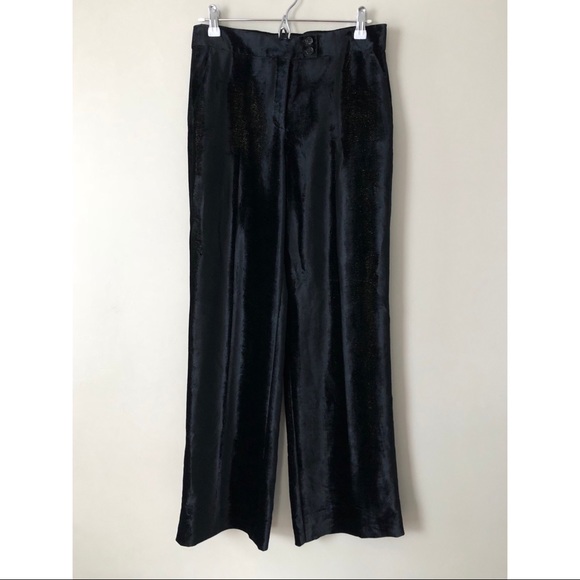 Etro • 42 • Wide Leg Metallic Silk-blend Velvet Trouser...